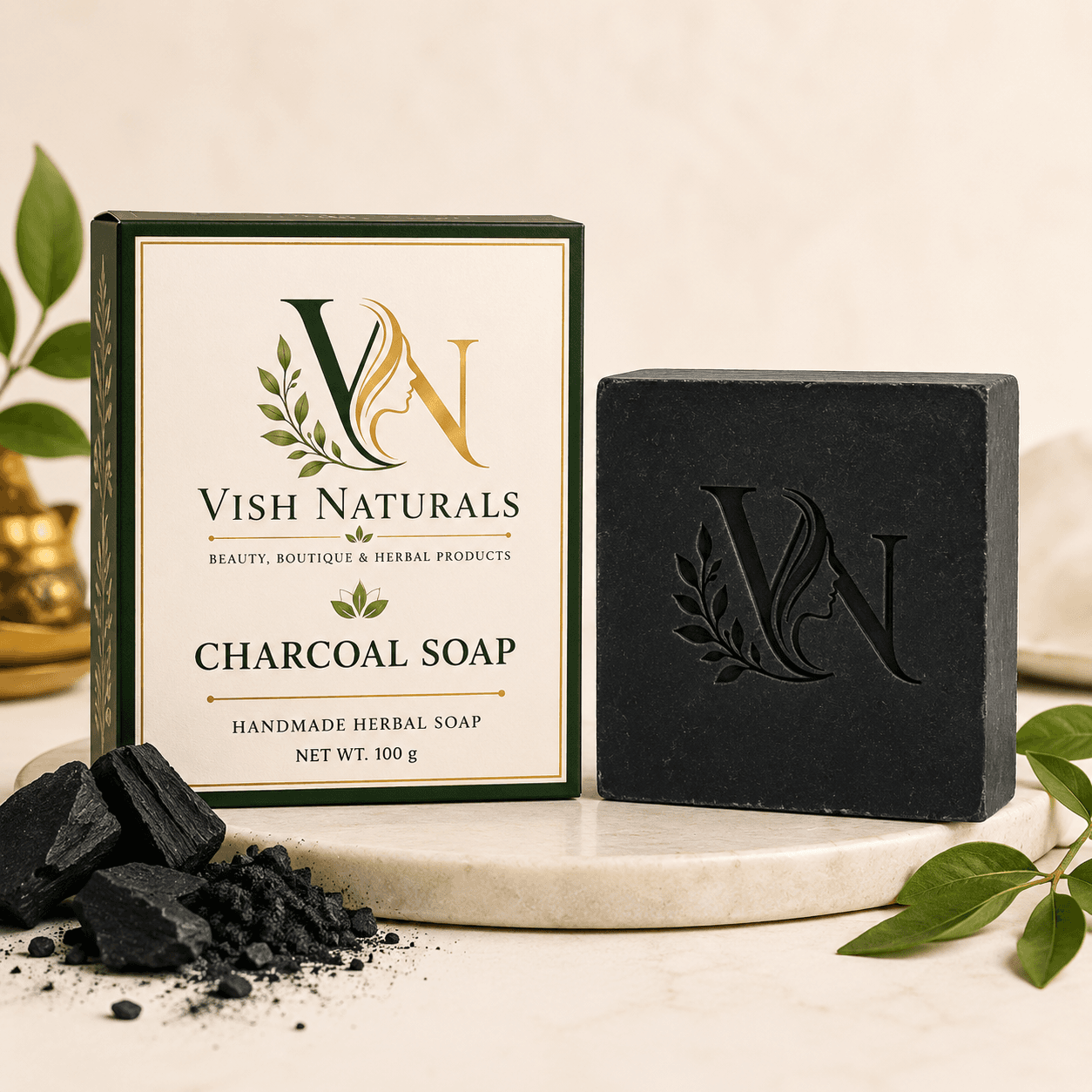 Vish Naturals Charcoal Soap