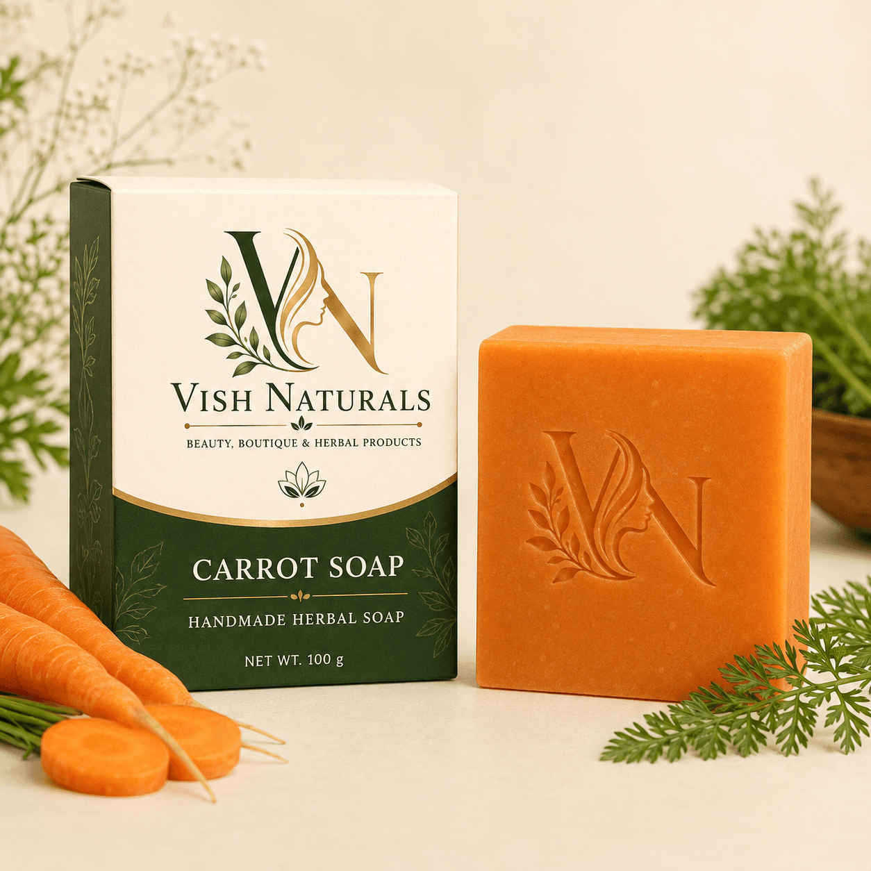 Vish Naturals Carrot Soap