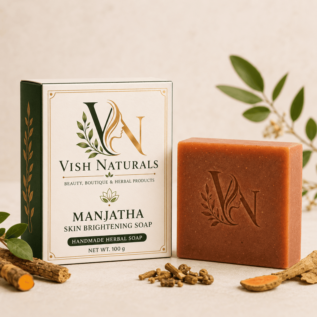 Vish Naturals Manjatha Skin Brightening Soap
