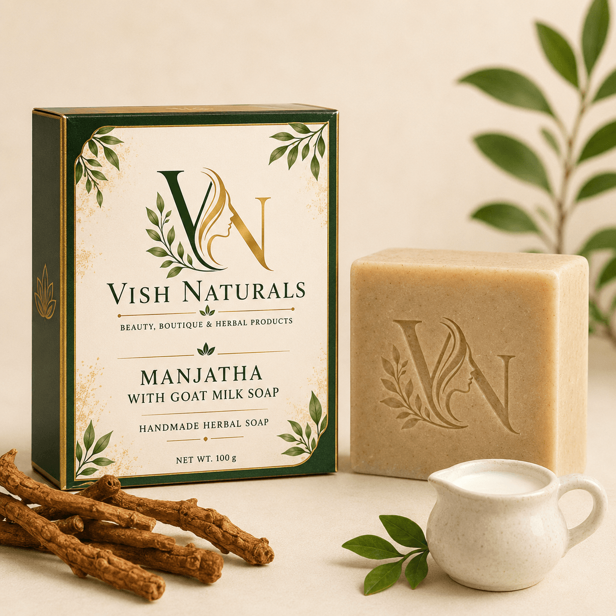 Vish Naturals Manjatha with Goat Milk Soap